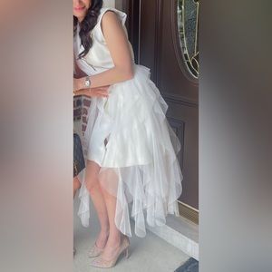 White custom blazer dress